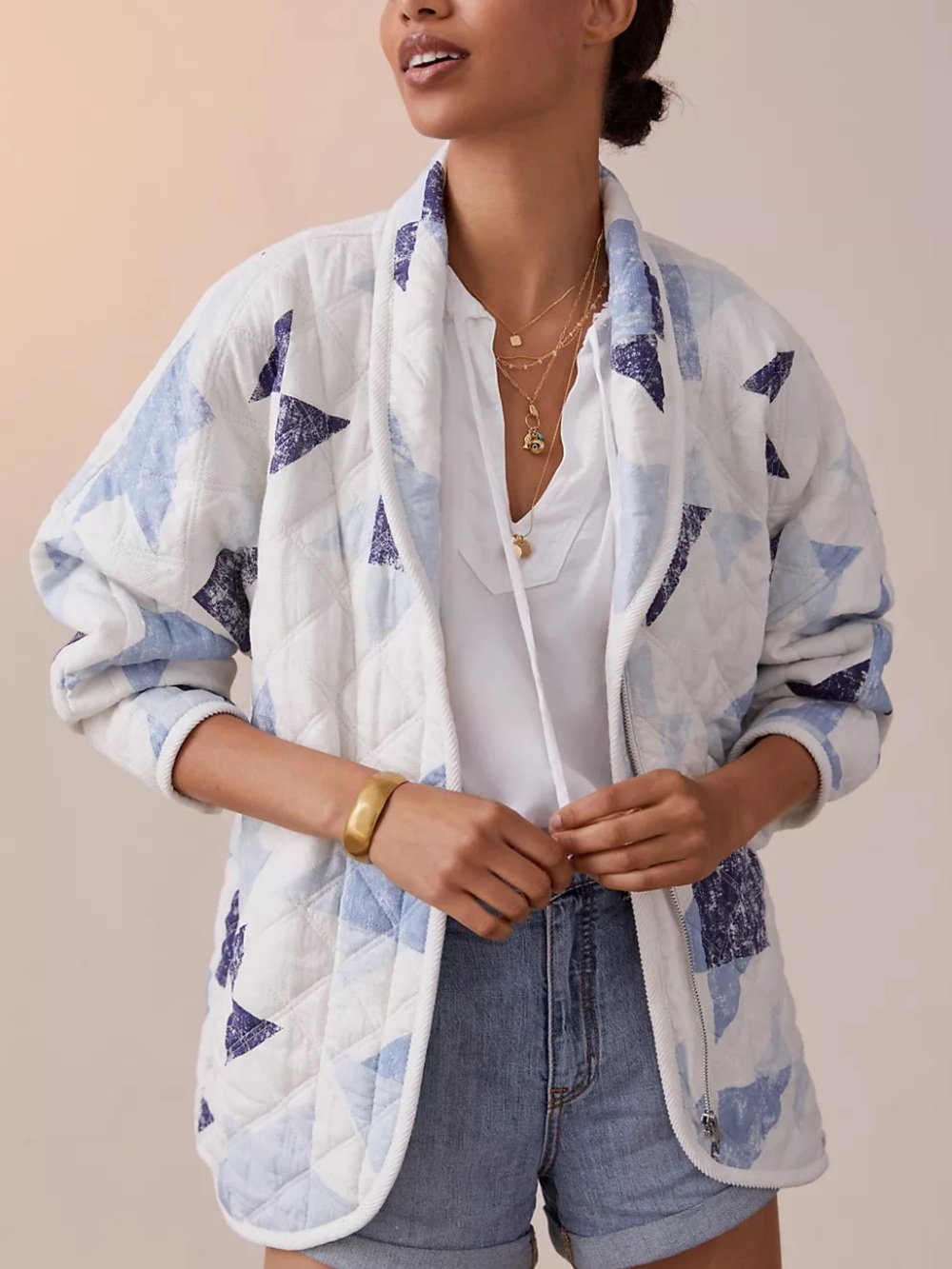 Anthropologie Quilted Patchwork Jacket